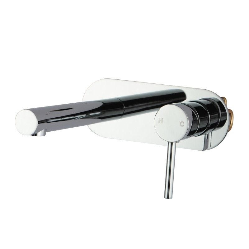 Chrome Bathtub/Basin Wall Mixer With Spout