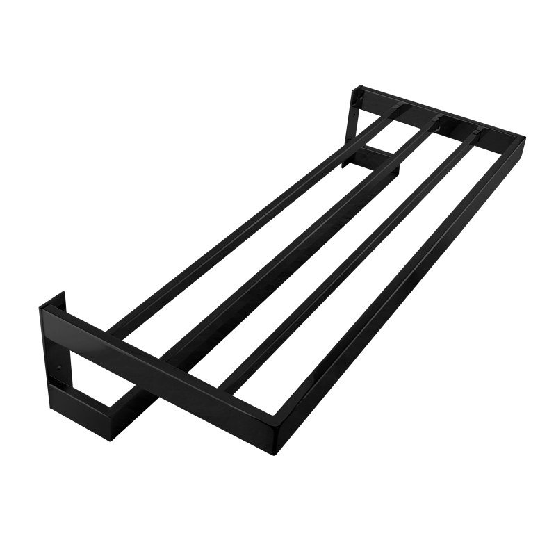 Nero Black Double Towel Rail/Holder 600mm