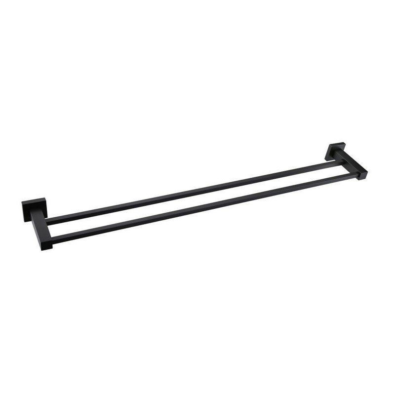 Nero Black Double Towel Rail 600mm
