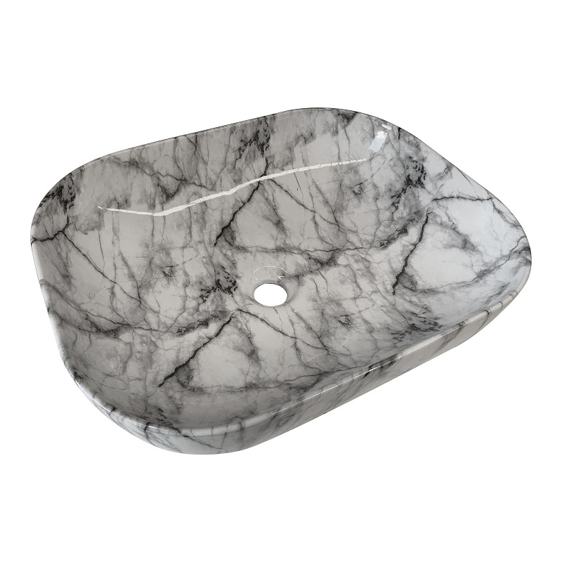 485*395*145mm Modern Rectangle Above Counter Ceramic Wash Basin