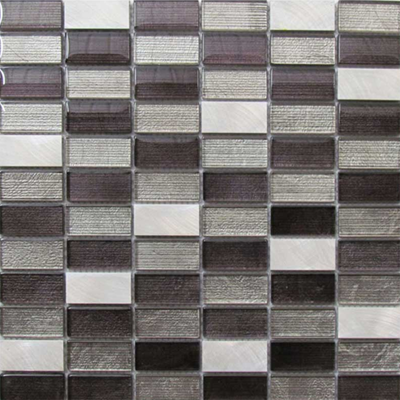 Silver Plum Stack Mosaic Sheet