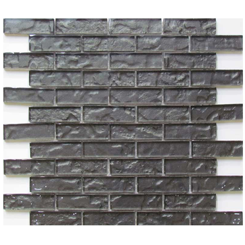 Silver Ripple Glass Mosaic Sheet
