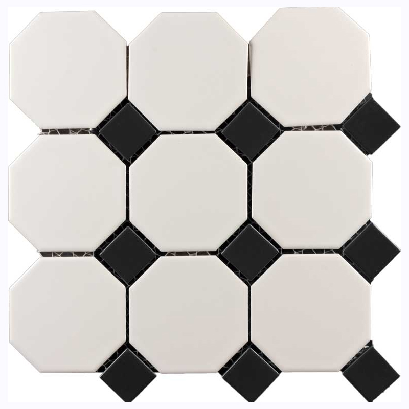 Octagon Black & White Mosaic Sheet