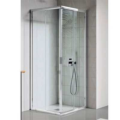 Square Two Door Corner Opening Framed Shower
