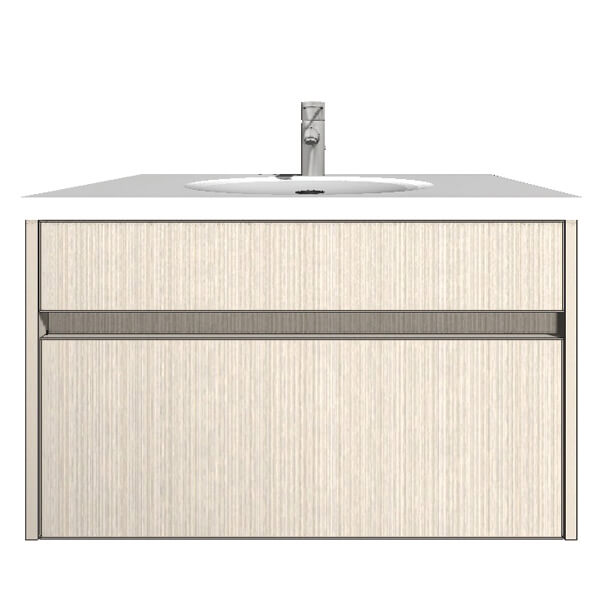 Single Drawer Finger Pull Wall Hung Vanity