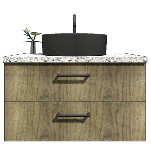 Two Drawer Wall Hung Vanity
