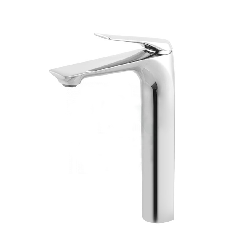 Bathroom Solid Brass Chrome Tall Basin Mixer Tap Vanity Top Tap