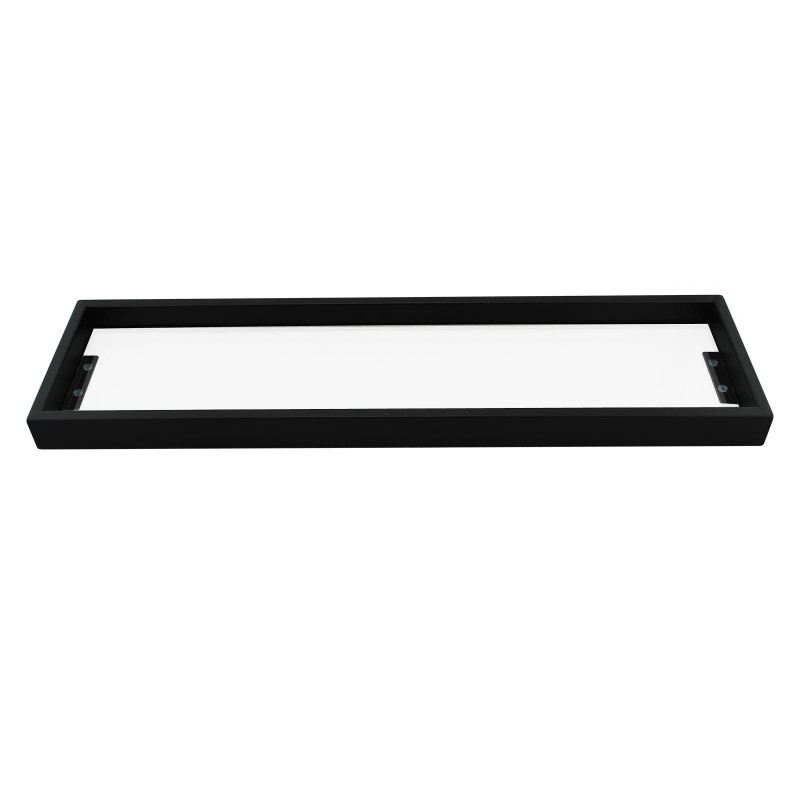 Omar Nero Black Glass Shelf Shower Shelves 520mm