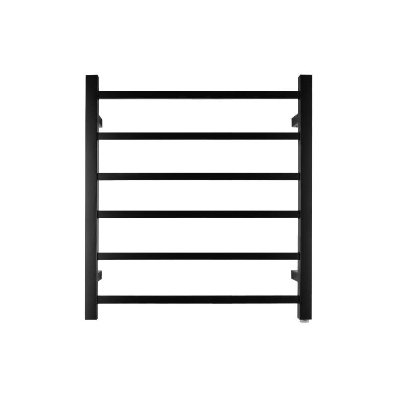 800x600x120mm Square Nero Black Electric Heated Towel Rack 6 Bars
