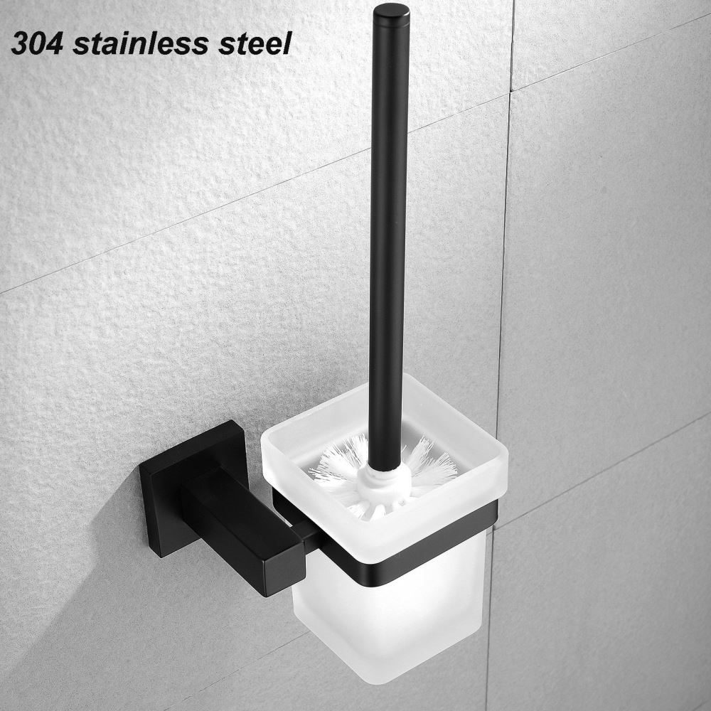 Ottimo Nero Black Toilet Brush with Holder - Image 3