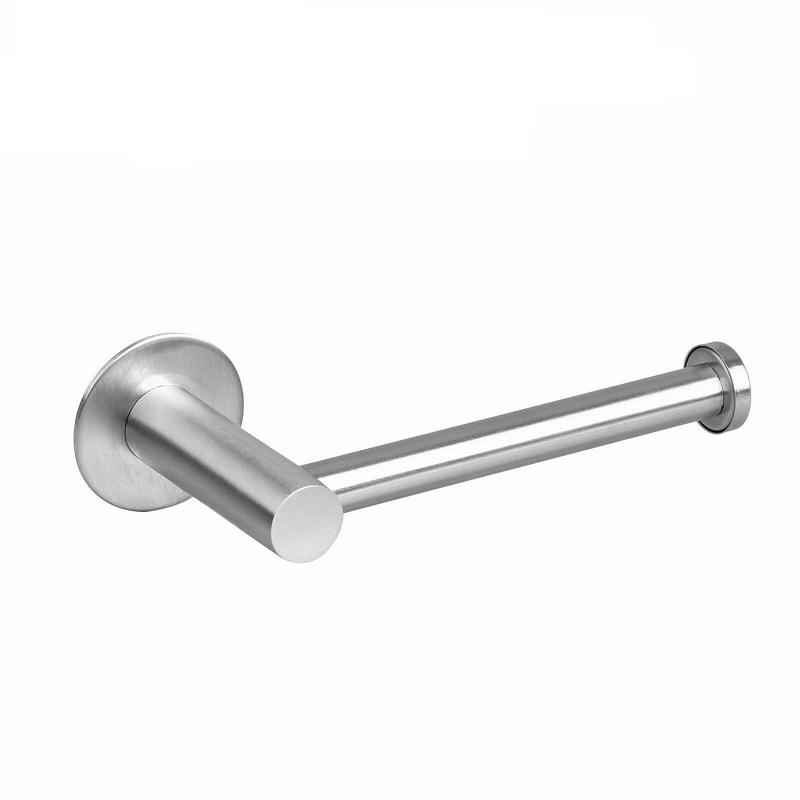 Euro Pin Lever Round Chrome Toilet Paper Roll Holder Stainless Steel Wall Mounted