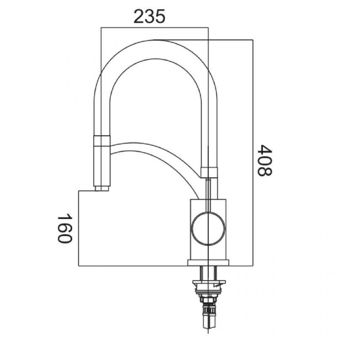Round Brass Chrome 360 degree Swivel Kitchen Sink Mixer Tap - Image 4