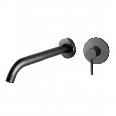 Round Gunmetal Grey Bathtub/Basin Mixer Wall Mounted