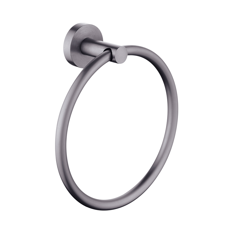 Norico Round Gunmetal Grey Hand Towel Ring Wall Mounted