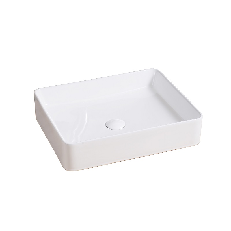 500*400*110mm Above Counter Rectangle White Ceramic Basin Counter Top Wash Basin