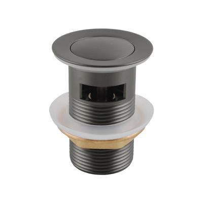 32/40mm Gunmetal Grey Solid Brass Basin Pop Up Waste with Overflow