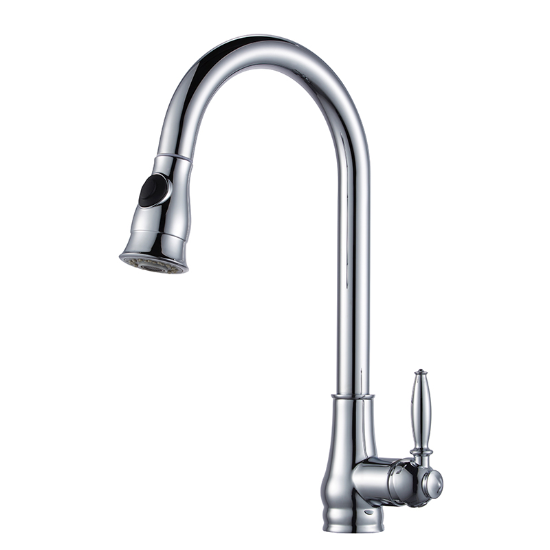 Euro Round Chrome Vintage Pull Out/Down Kitchen/Laundry Sink Mixer Taps Antique Taps Swivel Kitchen Tapware