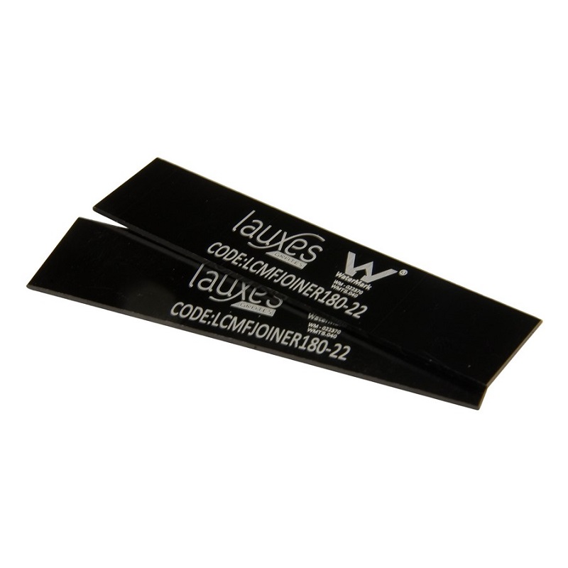 180° Lauxes Midnight Black Pair Shower Grate Joiners 22/26mm