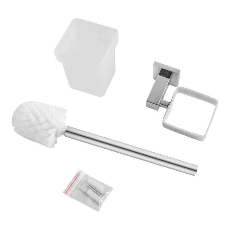 Ottimo Chrome Toilet Brush with Holder - Image 5
