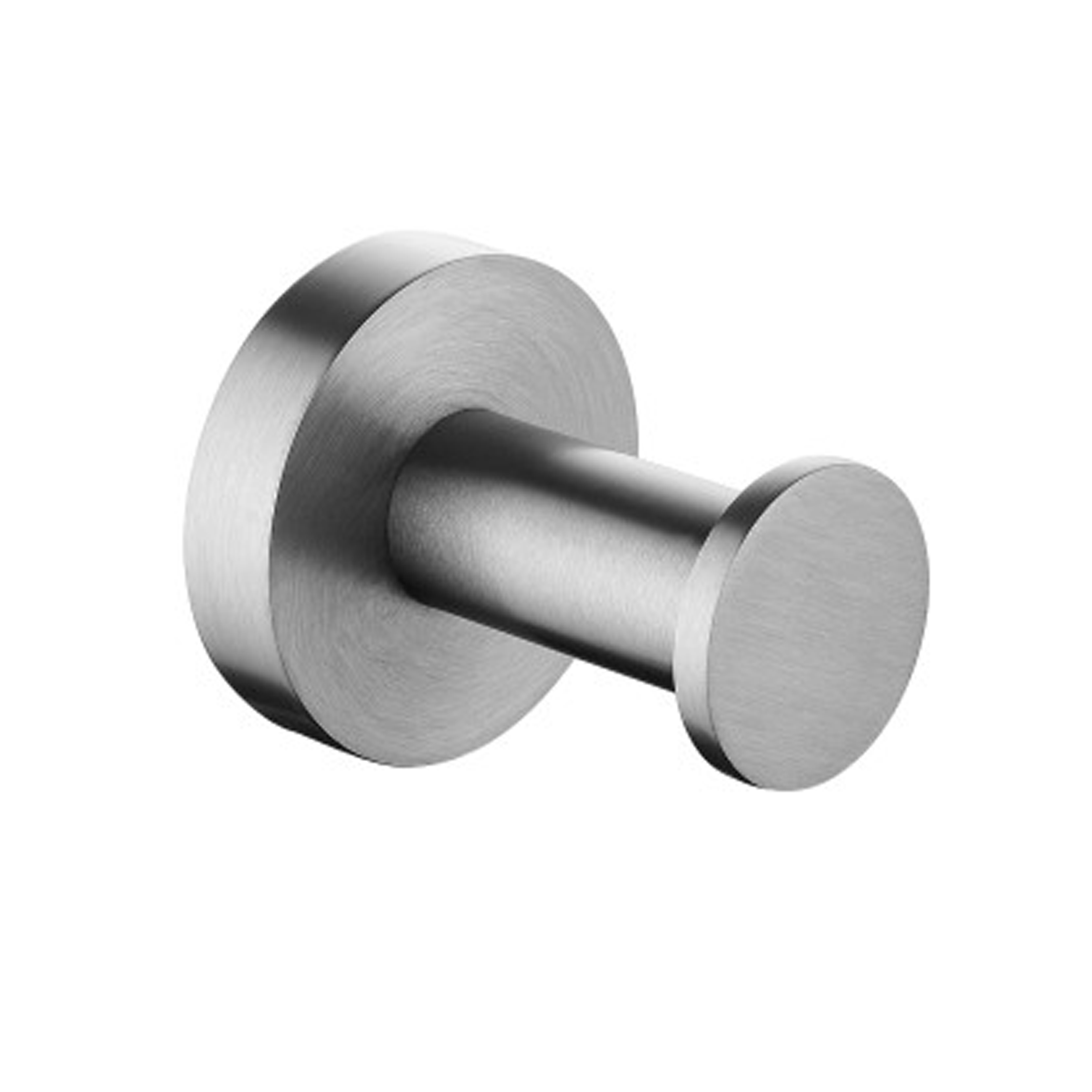 Euro Pin Lever Round Brushed Nickel Stainless Steel Robe Hook Wall Mounted