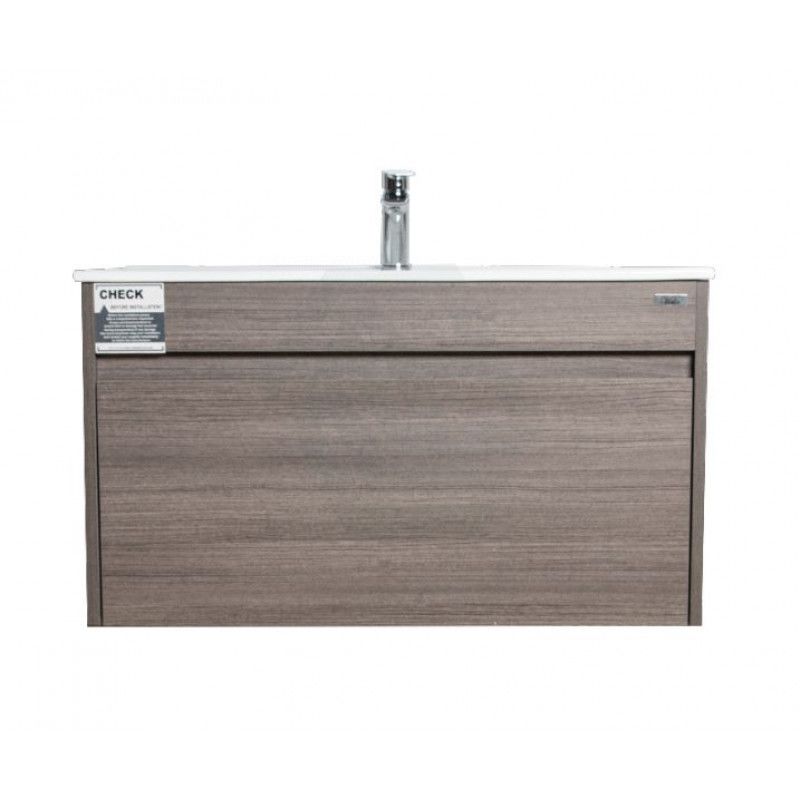 900x460x550mm Rough Grey Wall-Hung Vanity with Polymarble Basin