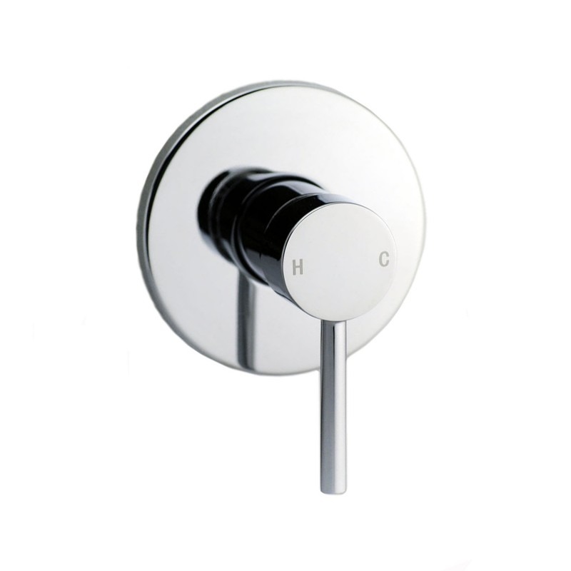 Euro 80mm Polished Chrome Solid Brass Wall Mixer for Bathtub and Basin