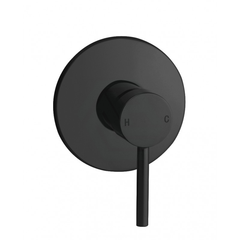 Round Gunmetal Grey Shower/Bath Wall Mixer Solid Brass