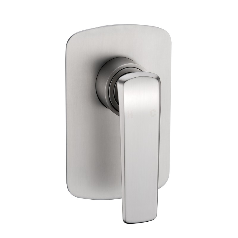Esperia Brushed Nickel Solid Brass Shower/Bath Wall Mixer Wall Mounted