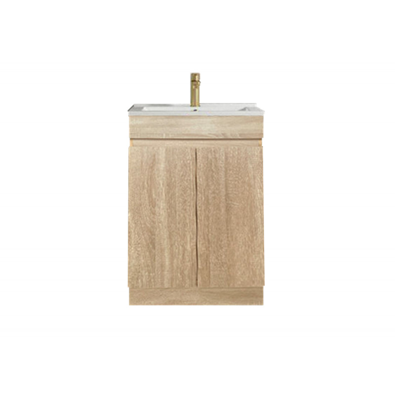 600mm White Oak Free Standing Plywood Vanity