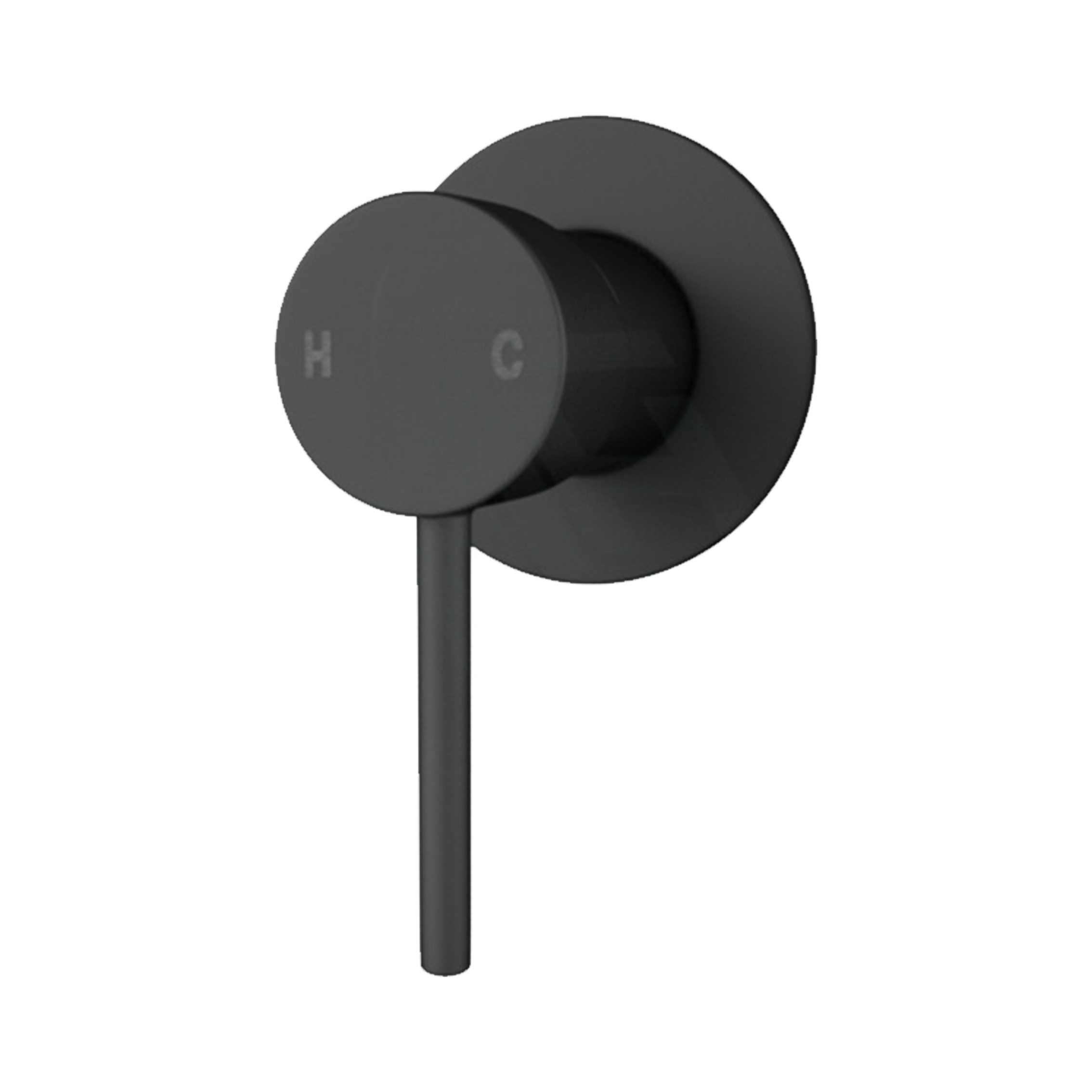Euro 80mm Matt Black Solid Brass Wall Mixer for Bathtub and Basin