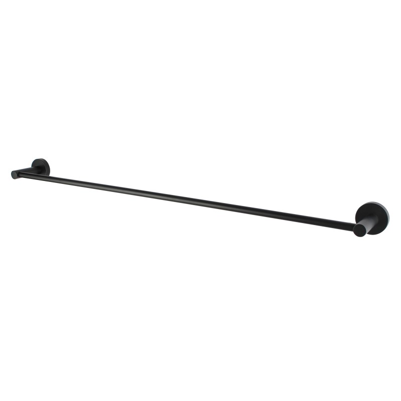 Euro Pin Lever Round Black Single Towel Rack Rail 790mm