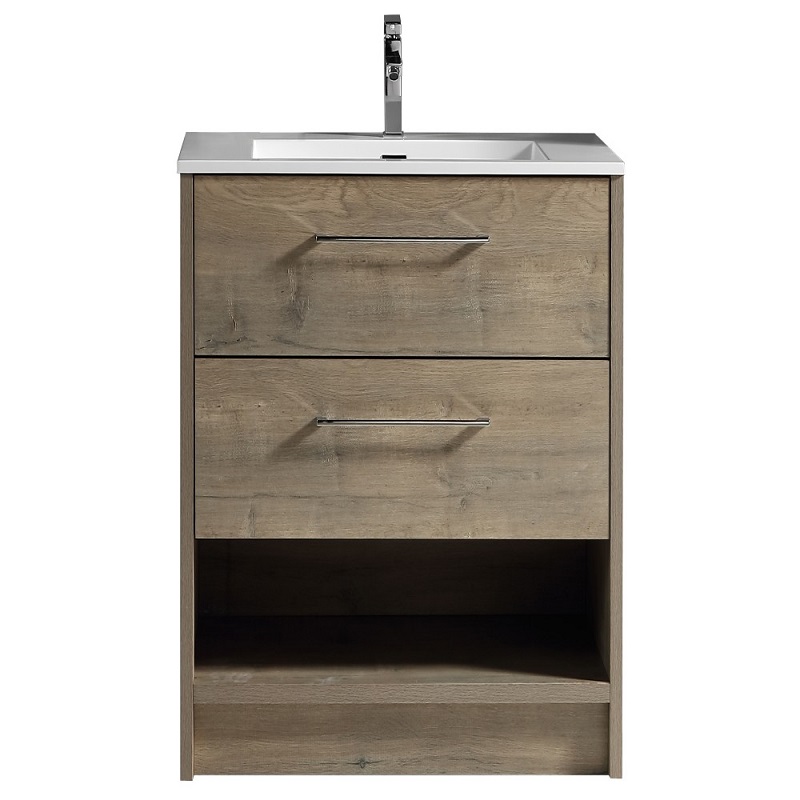 Fremont Floor Vanity Forest Grain with Artificial Marble Sigma Top 600mm