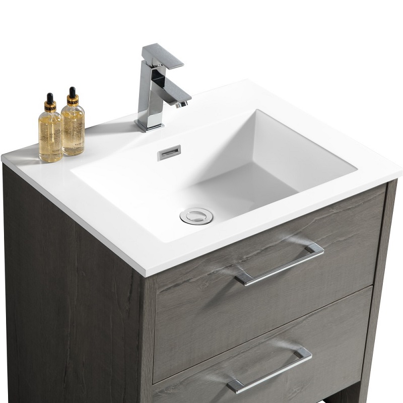 Fremont Floor Standing Vanity Dracula Oak with Artificial Marble Sigma Top 900mm - Image 3