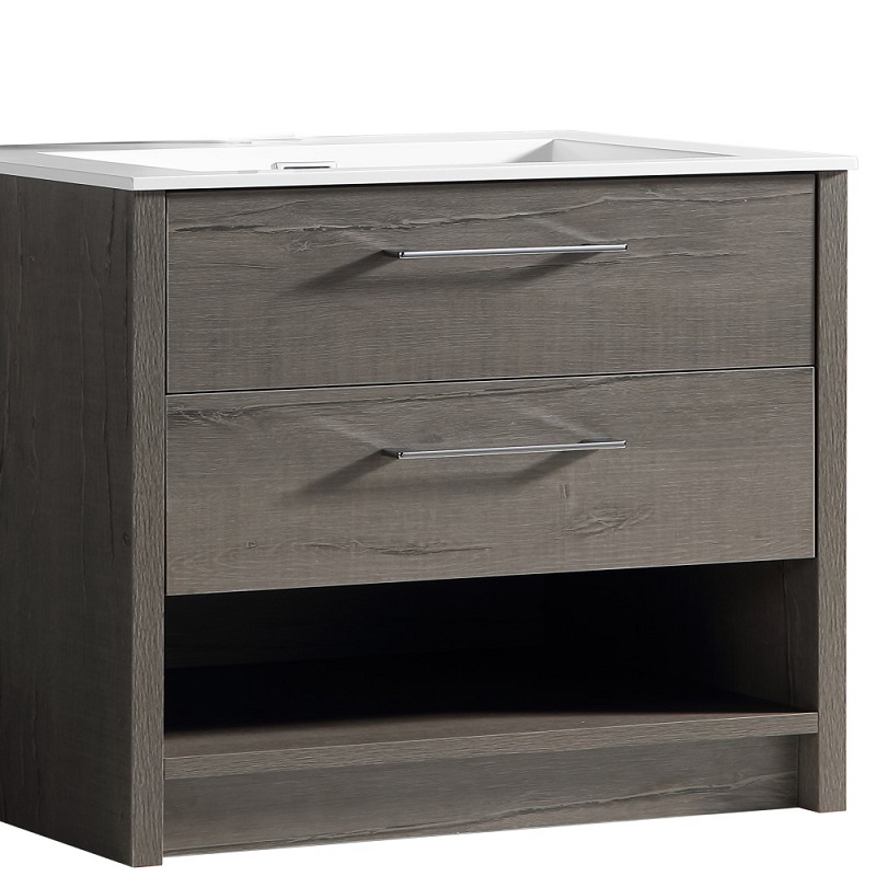 Fremont Floor Standing Vanity Dracula Oak with Artificial Marble Sigma Top 900mm - Image 2