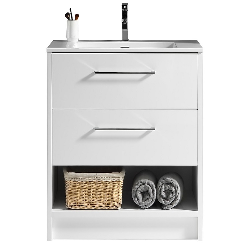 Fremont Floor Vanity White Lacquer with Artificial Marble Sigma Top 600mm