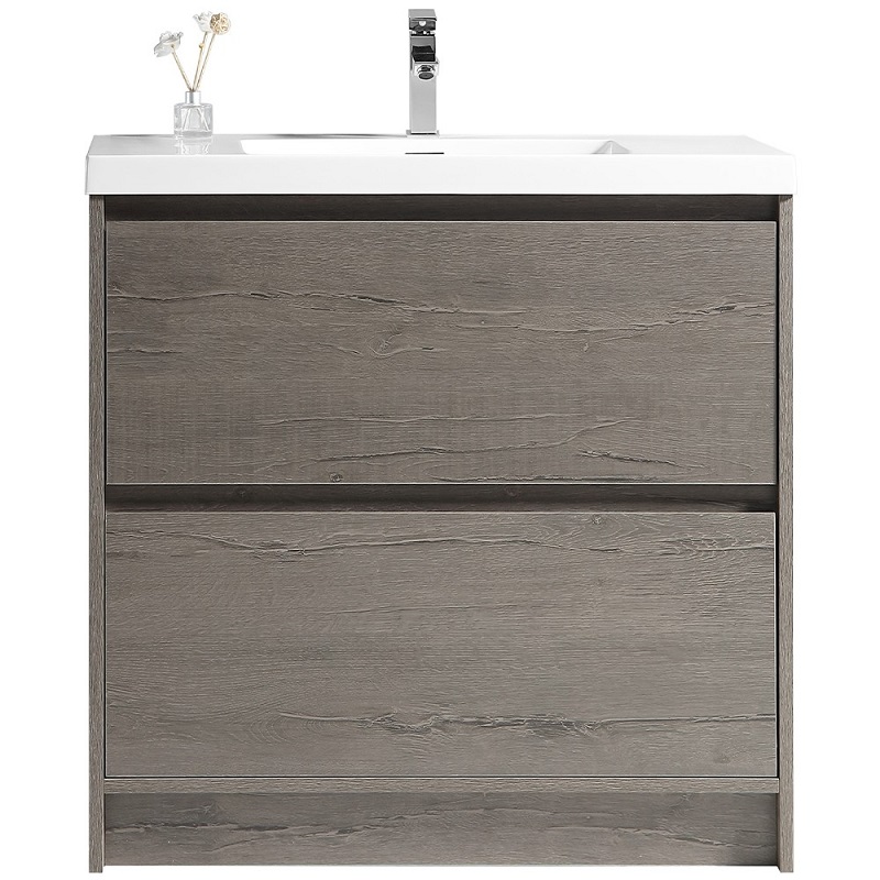 Zara Floor Standing Vanity Dracula Oak with Omega Top 900mm