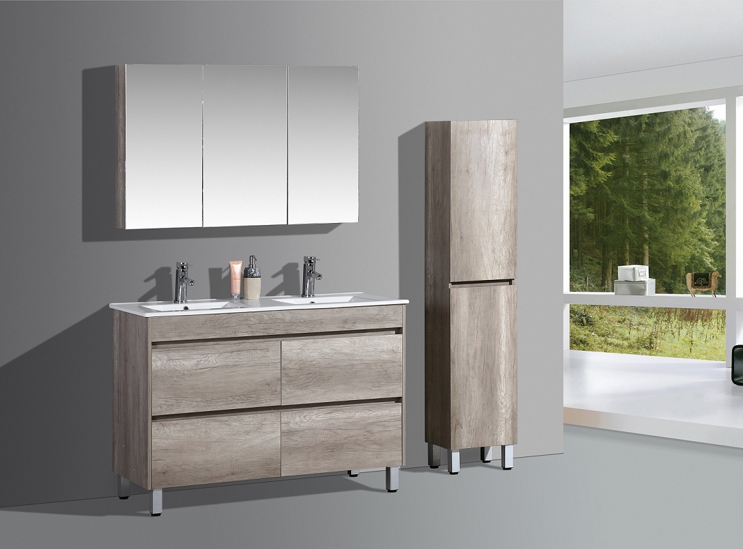 PARIS FS-1200 FREESTANDING VANITY DOUBLE (ASH GREY)