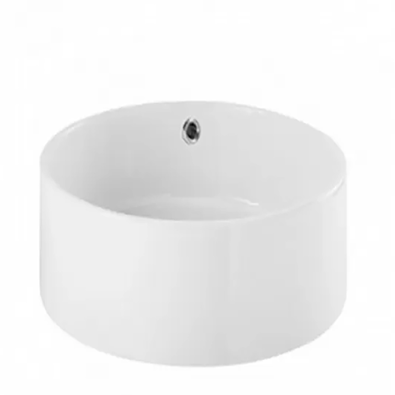 410*410*165mm Bathroom Round Above Counter White Ceramic Wash Basin - Image 2