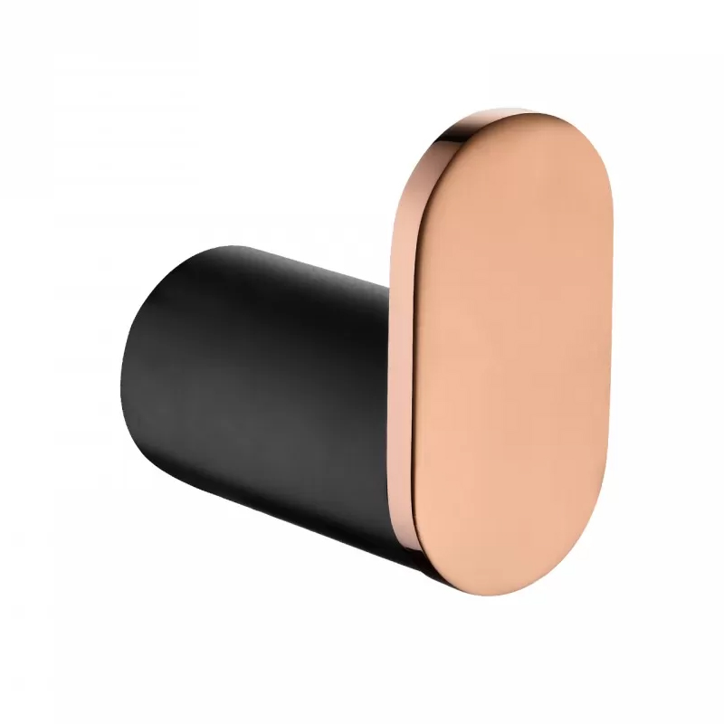 Stainless Steel Esperia Black & Rose Gold Robe Hook Wall Mounted