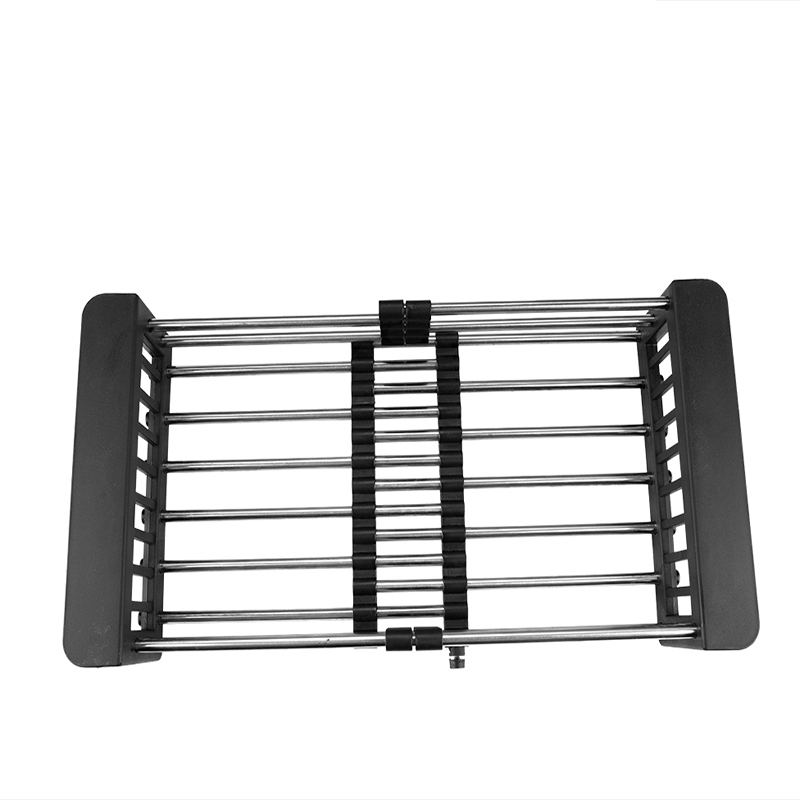 300-440mm 304 Stainless Steel Kitchen Sink Colander Dish Drainer Over Sink Caddy